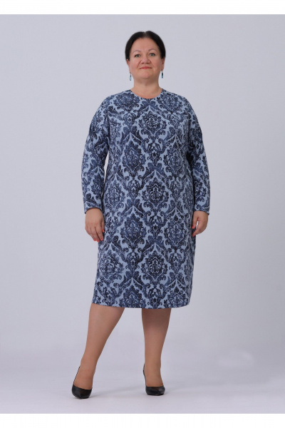 Платье Полинушка 667в голубые вензеля - фото 3