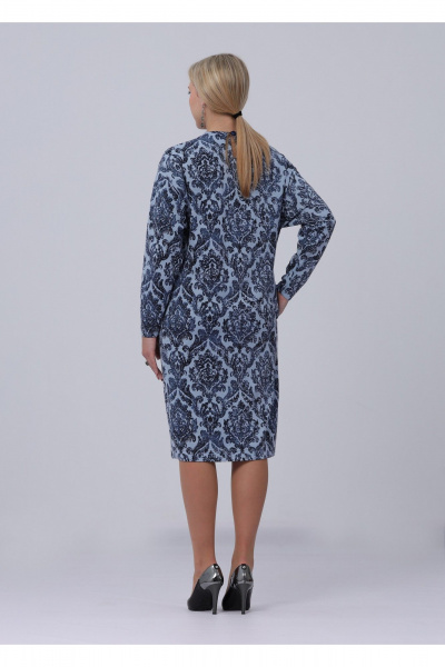 Платье Полинушка 667в голубые вензеля - фото 2