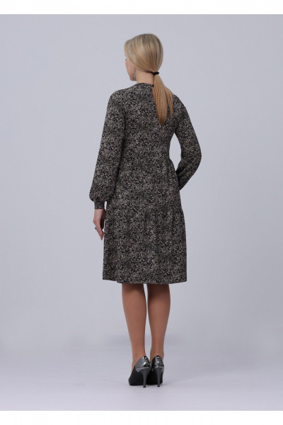 Платье Полинушка 669/3 бежевые цветы - фото 3