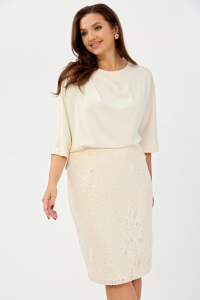 Блуза, юбка TVIN 7886 молочный - фото 10