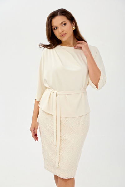 Блуза, юбка TVIN 7886 молочный - фото 7