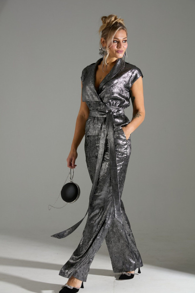 Брюки, жилет LM К126048 серый_шиммер - фото 7