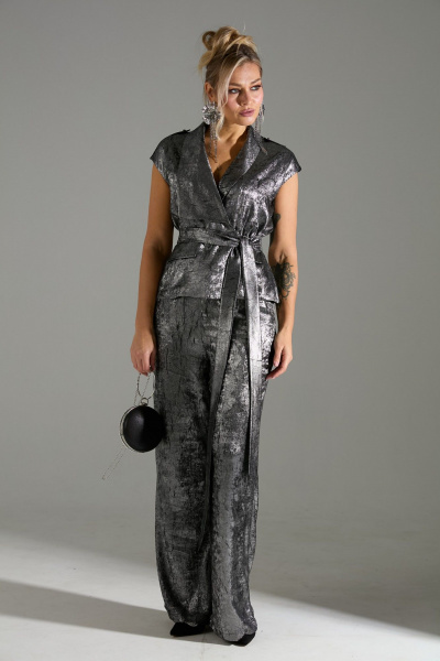 Брюки, жилет LM К126048 серый_шиммер - фото 3