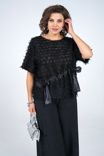 Блуза, брюки Alani Collection 2264 черный - фото 7