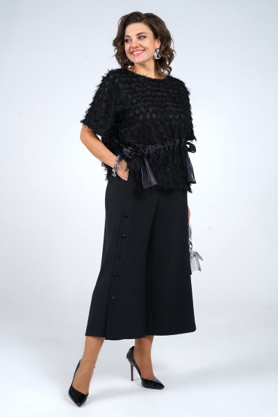 Блуза, брюки Alani Collection 2264 черный - фото 5