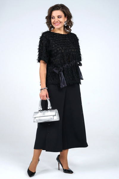 Блуза, брюки Alani Collection 2264 черный - фото 3