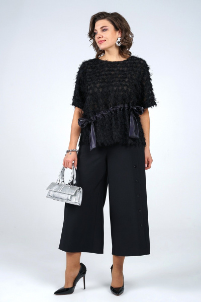 Блуза, брюки Alani Collection 2264 черный - фото 2