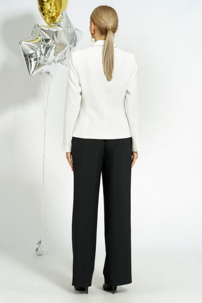 Брюки, жакет Alani Collection 2055 молоко-черный - фото 5