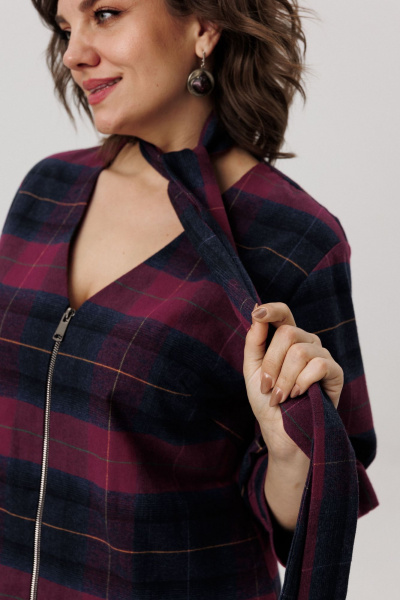 Платье Anelli 1728 винная_геометрия - фото 10