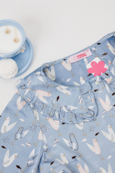 Блуза, шорты Anelli 1749 небесный_зефир - фото 9