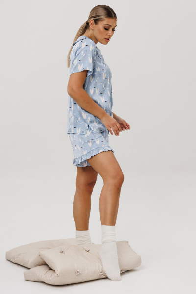 Блуза, шорты Anelli 1749 небесный_зефир - фото 6