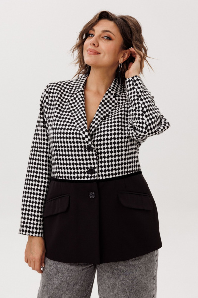 Жакет Anelli 1756 ретро_монохром - фото 2