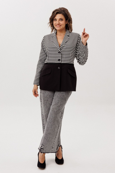 Жакет Anelli 1756 ретро_монохром - фото 1