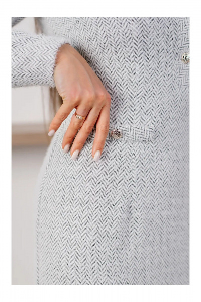 Платье MONA STYLE 22046/1 серый - фото 7