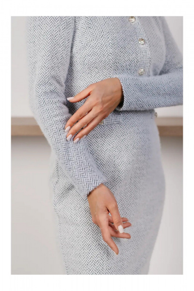 Платье MONA STYLE 22046/1 серый - фото 5