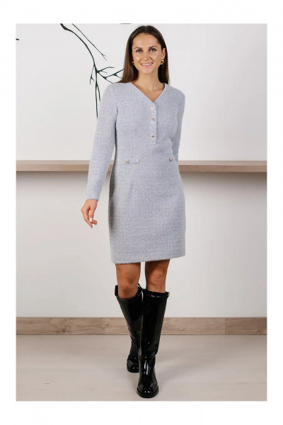 Платье MONA STYLE 22046/1 серый - фото 4