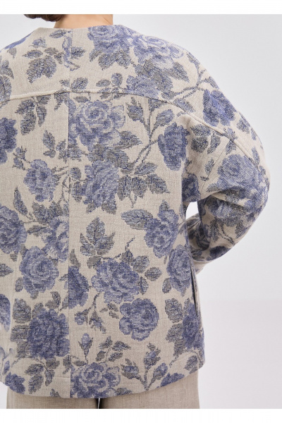 Жакет Полинушка 709лх синие розочки - фото 4