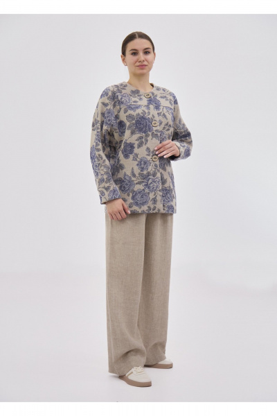 Жакет Полинушка 709лх синие розочки - фото 1