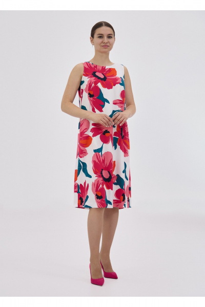 Платье Полинушка 416 принт_крупные_цветы - фото 1