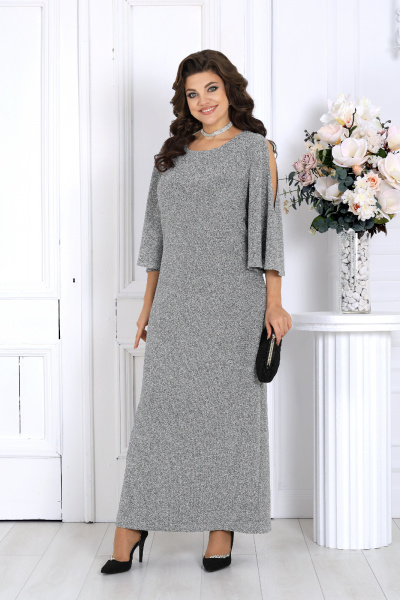 Платье Ninele 6083 серебро - фото 6