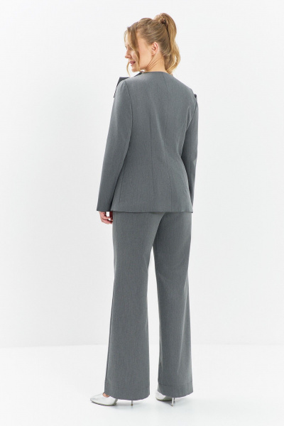 Брюки, жакет Euromoda 637 серый - фото 4