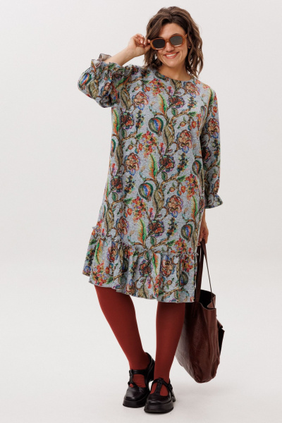 Платье Anelli 1775 экзотический_серый - фото 9