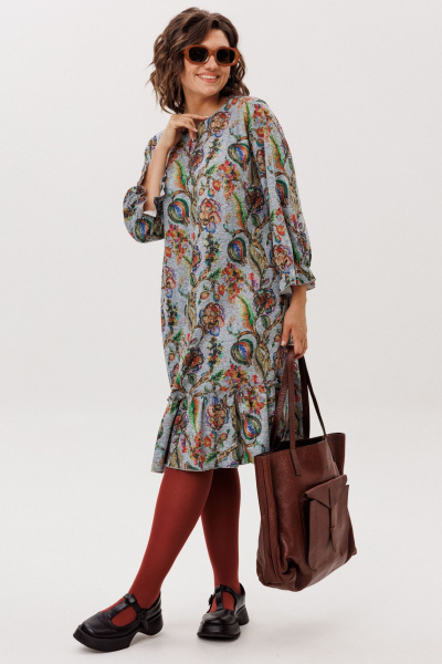 Платье Anelli 1775 экзотический_серый - фото 7