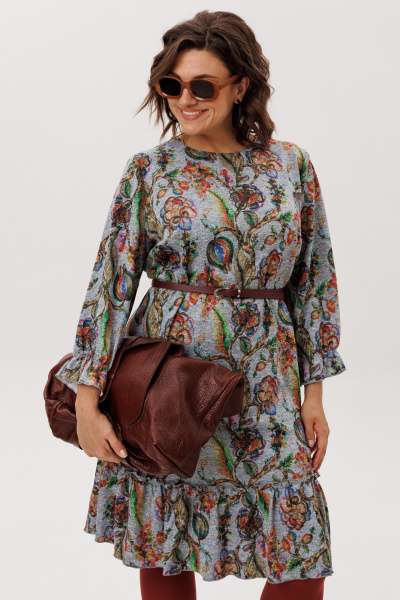 Платье Anelli 1775 экзотический_серый - фото 4