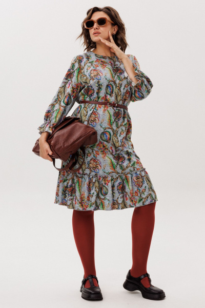 Платье Anelli 1775 экзотический_серый - фото 3