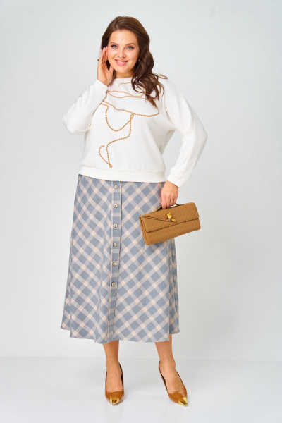 Джемпер, юбка Danaida 2188 клетка - фото 8