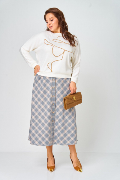 Джемпер, юбка Danaida 2188 клетка - фото 7