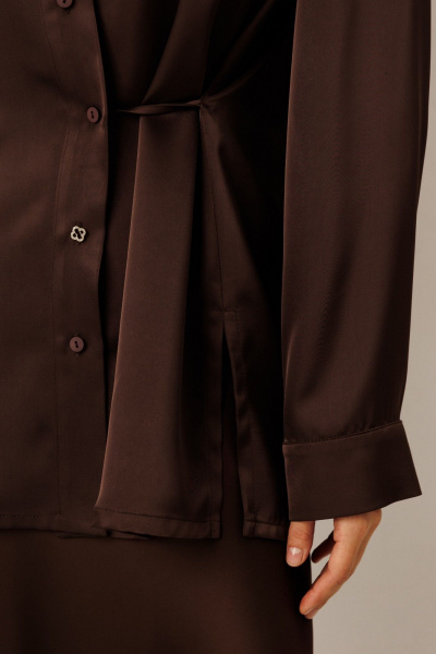 Блуза KOKOdea 20004 шоколад - фото 7