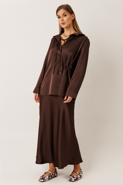 Блуза KOKOdea 20004 шоколад - фото 5