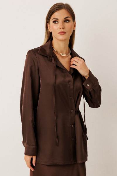 Блуза KOKOdea 20004 шоколад - фото 1