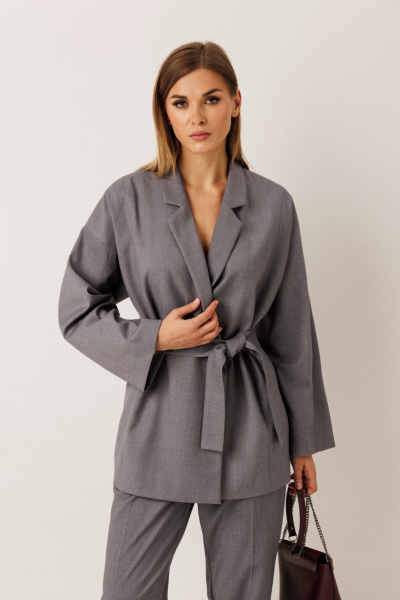 Брюки, жакет KOKOdea 30004 серый - фото 6
