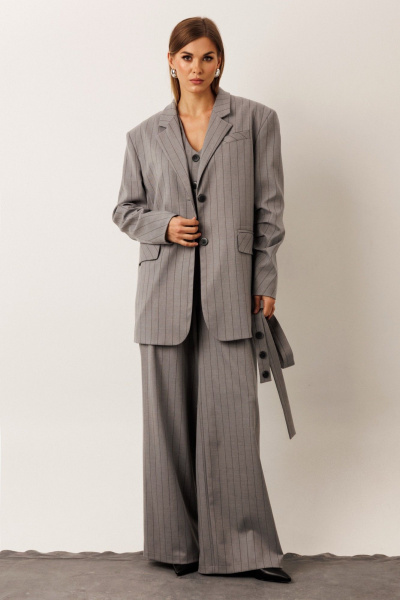 Брюки, жакет KOKOdea 30005 серый - фото 7