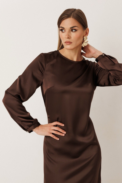 Платье KOKOdea 70012 шоколад - фото 4