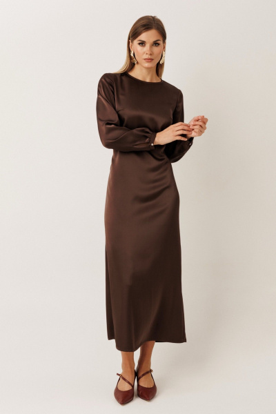 Платье KOKOdea 70012 шоколад - фото 2