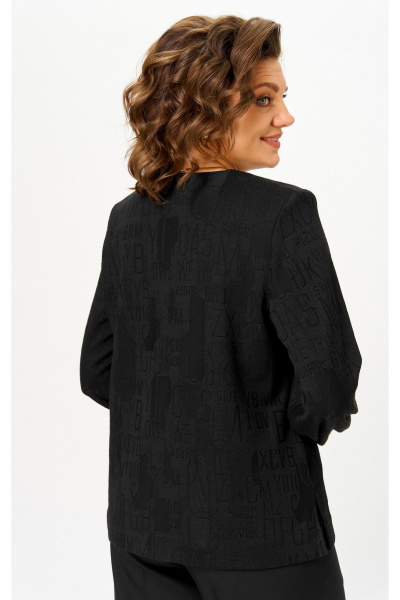 Блуза БелЭльСтиль 879-3_29_22 черный принт - фото 6