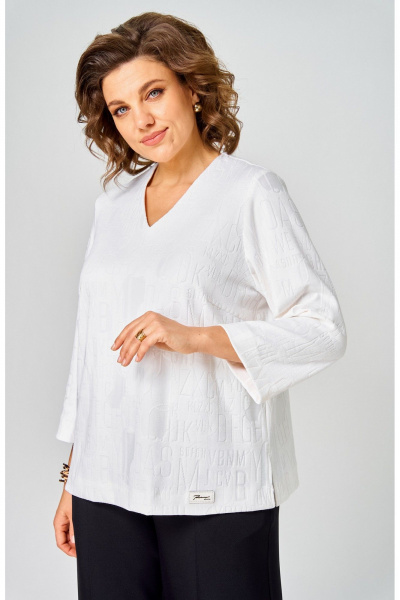 Блуза БелЭльСтиль 880-3_30_22 белый принт - фото 2