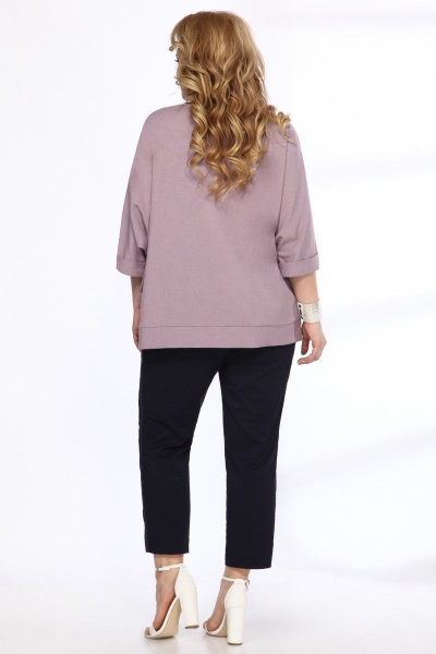 Блуза, брюки Angelina & Сompany 541 синий-сирень - фото 4