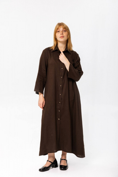 Платье SHLOMO 4-1 коричневый - фото 1