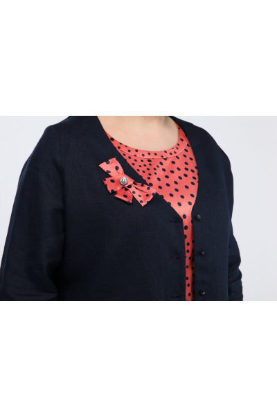 Костюм из платья и жакета с разрезом и круглыми вырезами Djerza 2019 - фото 7