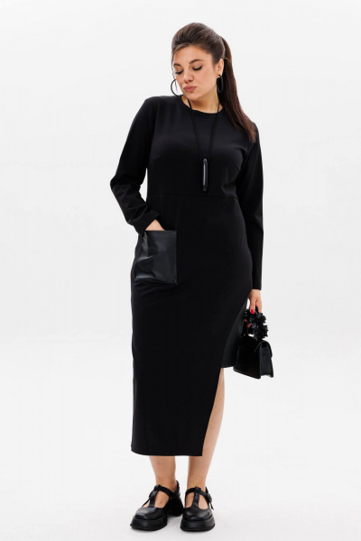 Платье Anelli 60 черное_искушение - фото 8