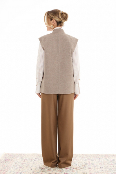 Жилет Prestige 5561 серо-бежевый - фото 3