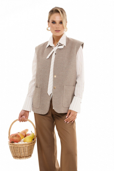 Жилет Prestige 5561 серо-бежевый - фото 1