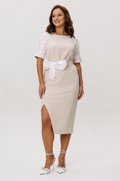 Платье Mubliz 296 экрю - фото 9
