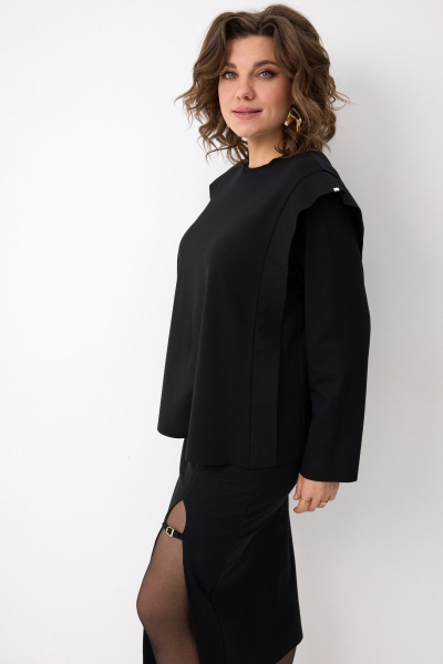 Джемпер, юбка BegiModa 3101 черный - фото 4