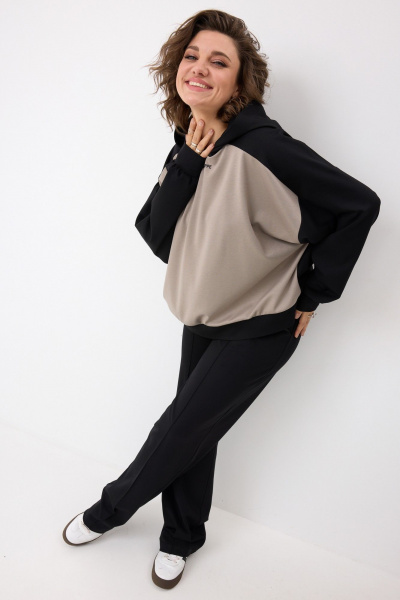 Брюки, худи BegiModa 3103 черный кварц - фото 6