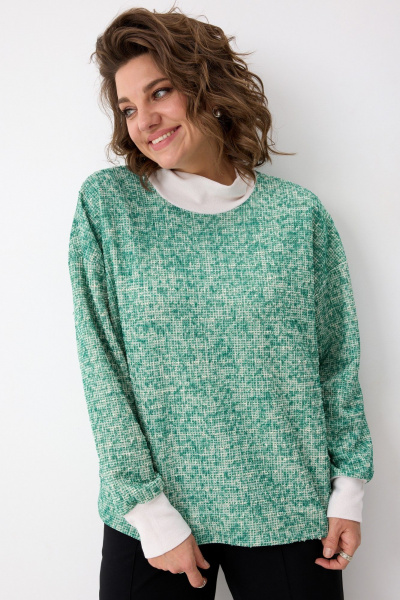 Лонгслив BegiModa 4151 малахит - фото 8